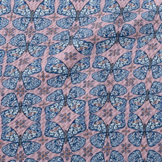 Elegant Pattern Butterfly Birdseye Piqué