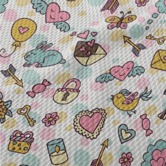 Colorful Cartoon Pattern Birdseye Piqué