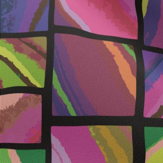 Colored Square Geometry Chiffon