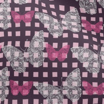 Lattice Basket Empty Butterfly Chiffon
