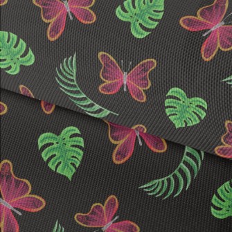 Tropical Plants Butterflies Waterproof Oxford