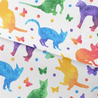 Colorful Cat Butterfly Waterproof Oxford