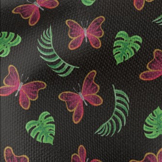 Tropical Plants Butterflies Waterproof Canvas