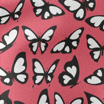 Simple Black And White Butterf Waterproof Canvas