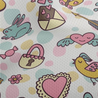 Colorful Cartoon Pattern Athletic Mesh Flat Back