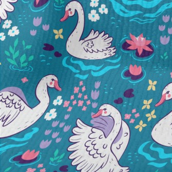 Pond Flowers Swan Terry