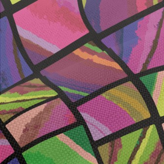 Colored Square Geometry Performance Linen