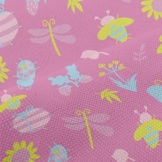 Fluorescent Butterfly Ladybug  Performance Linen