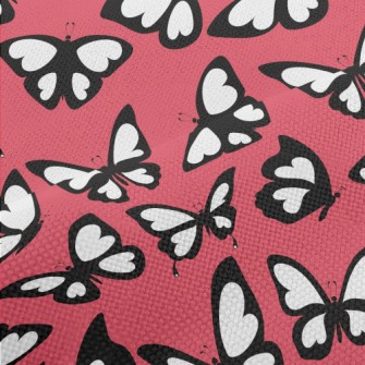 Simple Black And White Butterf Performance Linen
