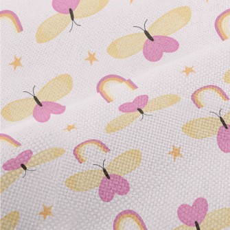 Moths Stars Rainbow Performance Linen