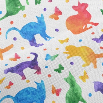 Colorful Cat Butterfly Performance Linen