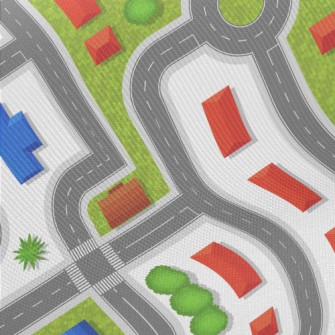 Aerial Road Map Twill