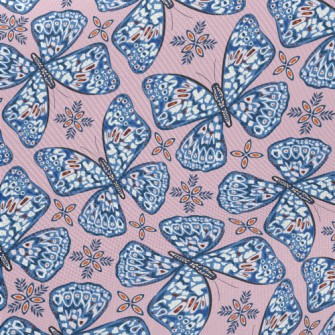 Elegant Pattern Butterfly Twill