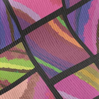 Colored Square Geometry Standard Corduroy
