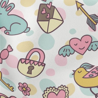 Colorful Cartoon Pattern Stretch Ponte