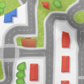 Aerial Road Map Micro Fleece