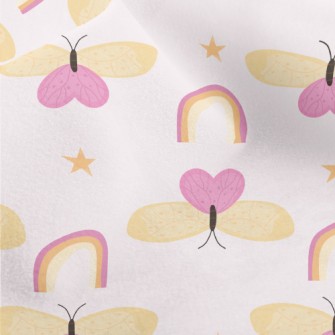 Moths Stars Rainbow Micro Fleece