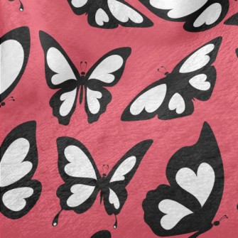 Simple Black And White Butterf Minky