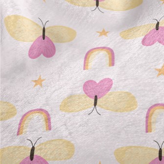 Moths Stars Rainbow Minky