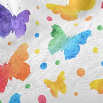 Watercolor Butterfly Minky