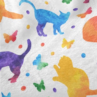 Colorful Cat Butterfly Minky