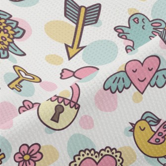 Colorful Cartoon Pattern Piqué