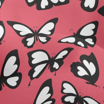 Simple Black And White Butterf Lightweight Performance Linen