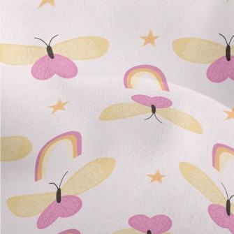 Moths Stars Rainbow Lightweight Performance Linen