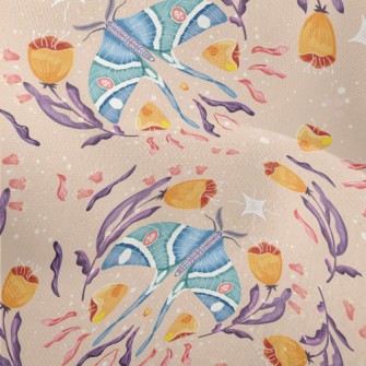 Shiny Moth Flower Lightweight Performance Linen