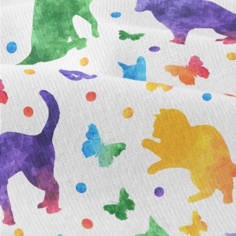Colorful Cat Butterfly Modern Jersey