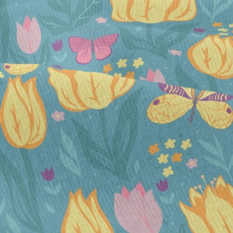 Butterfly Tulip Garden Modern Jersey