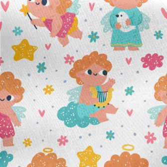 Angel Cupid Baby Jersey Backed Fleece