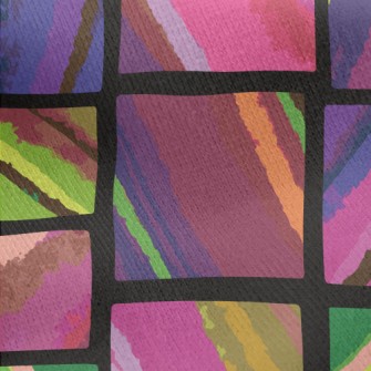 Colored Square Geometry Jersey Backed Fleece
