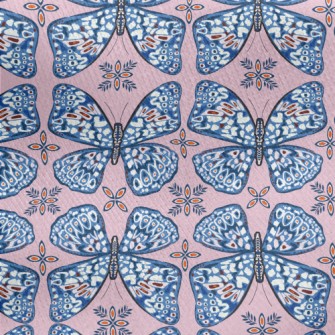 Elegant Pattern Butterfly Jersey Backed Fleece