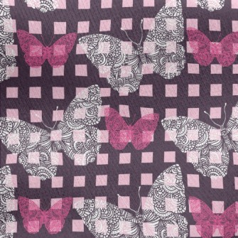 Lattice Basket Empty Butterfly Jersey Backed Fleece