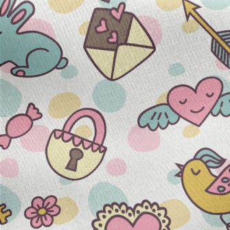 Colorful Cartoon Pattern Jersey Backed Fleece