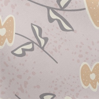 Mysterious Abstract Flowers An Pongee