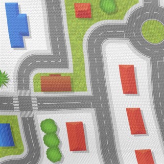 Aerial Road Map Pongee