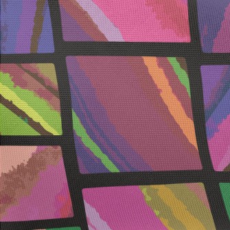 Colored Square Geometry Pongee