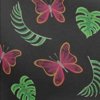 Tropical Plants Butterflies Pongee
