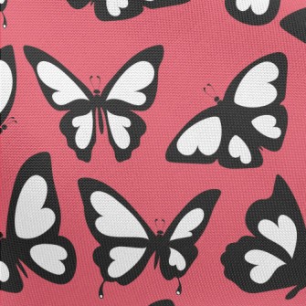Simple Black And White Butterf Pongee