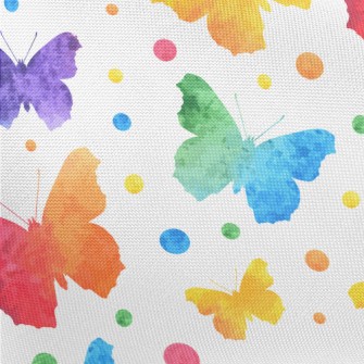 Watercolor Butterfly Pongee
