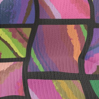 Colored Square Geometry Stretch Jersey