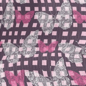 Lattice Basket Empty Butterfly Stretch Jersey