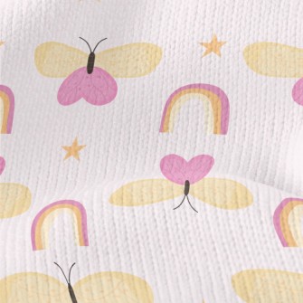 Moths Stars Rainbow Stretch Jersey