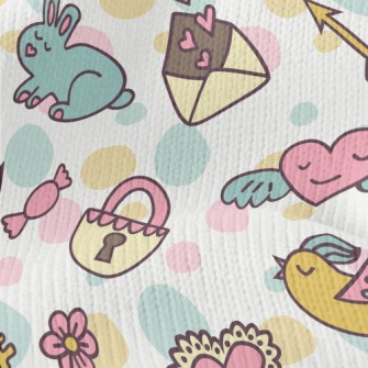 Colorful Cartoon Pattern Stretch Jersey