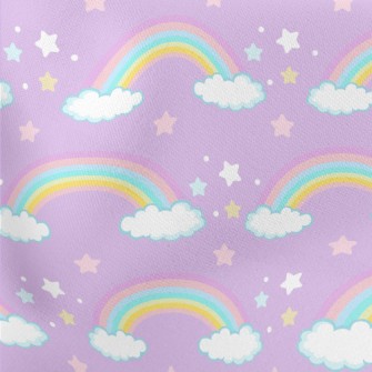 Dreamy Stars Rainbow Lightweight Cotton Poplin