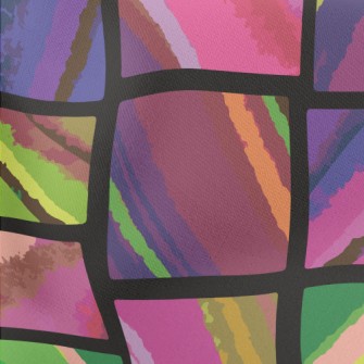Colored Square Geometry Lightweight Cotton Poplin