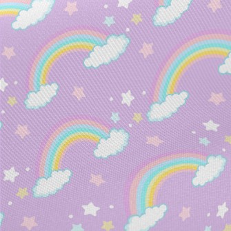 Dreamy Stars Rainbow Midweight Cotton Poplin