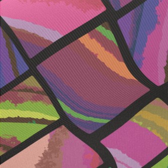 Colored Square Geometry Midweight Cotton Poplin